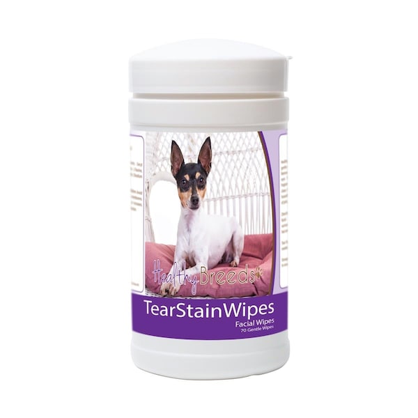 Healthy Breeds Toy Fox Terrier Tear Stain Wipes - 70 Count, 70PK 840235177258 - main